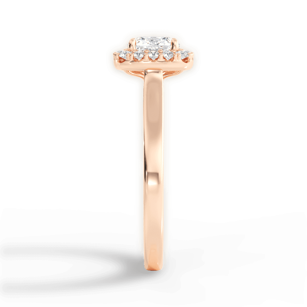 Fiona Cushion Cut Lab Grown Diamond 18Kt Rose Gold Engagement Ring - View 3