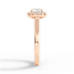 Fiona Cushion Cut Lab Grown Diamond 18Kt Rose Gold Engagement Ring - View 3