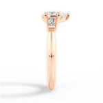 Emily Pear Cut Lab Grown Diamond 18Kt Rose Gold Engagement Ring - View 3