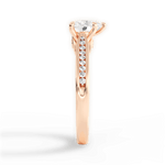 Elena Heart Cut Lab Grown Diamond 18Kt Rose Gold Engagement Ring - View 3