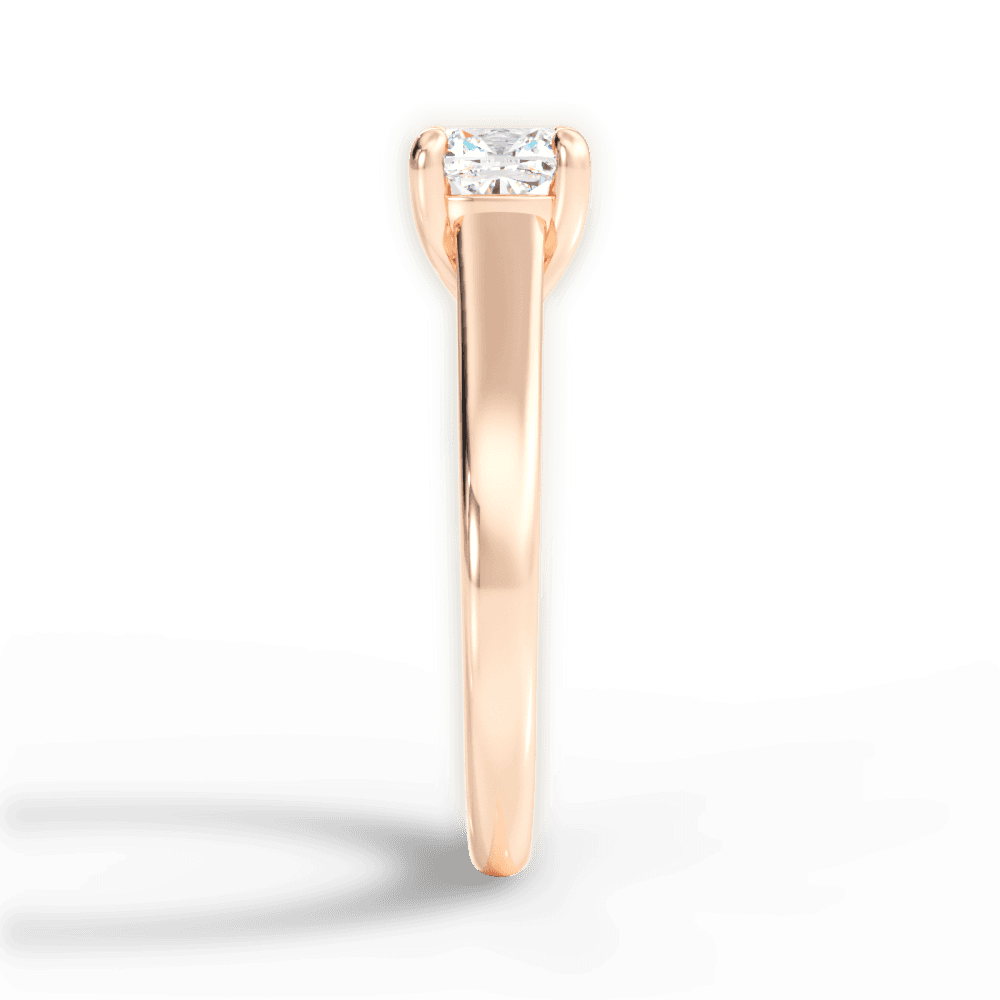 Ariana Cushion Cut Lab Grown Diamond 18Kt Rose Gold Engagement Ring - View 4