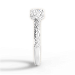 Josephine Cushion Cut Lab Grown Diamond 14Kt White Gold Engagement Ring - View 4