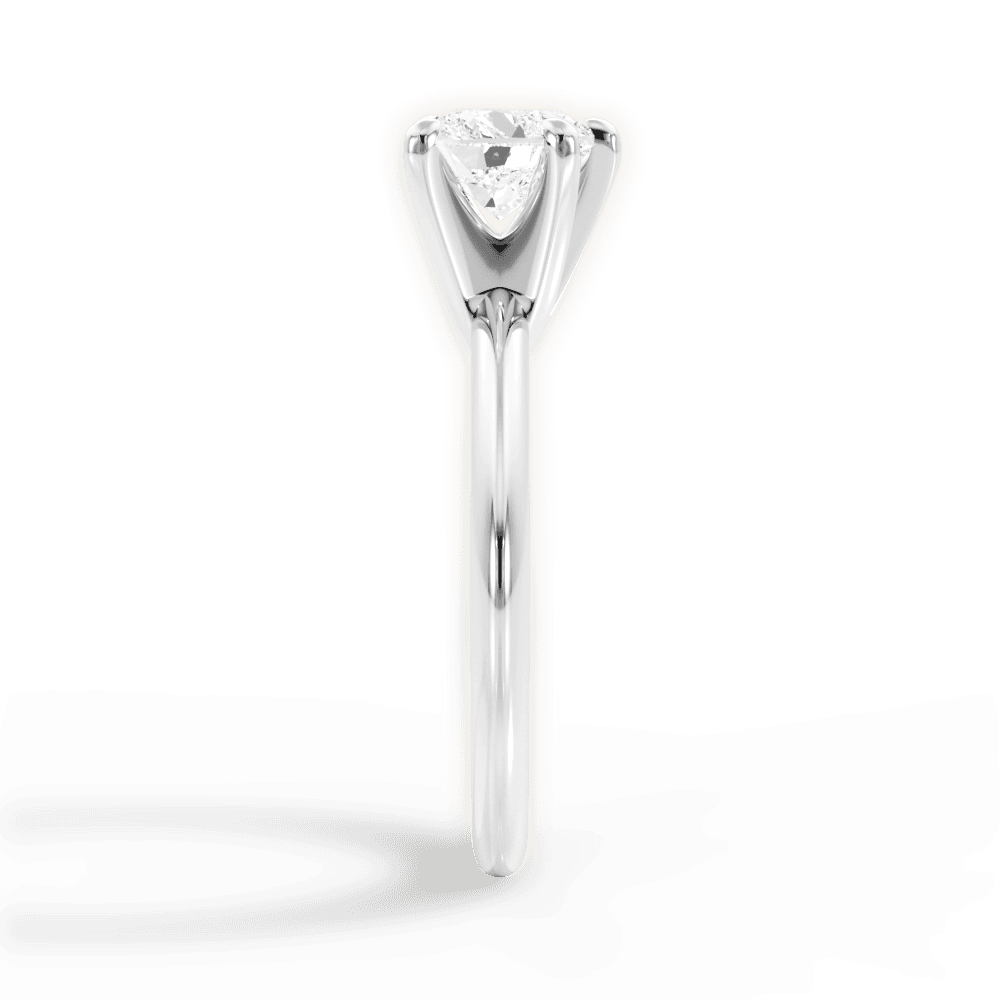 Alicia Heart Cut Lab Grown Diamond 18Kt White Gold Engagement Ring - View 3