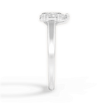 Anna Pear Cut Lab Grown Diamond Platinum Engagement Ring - View 3