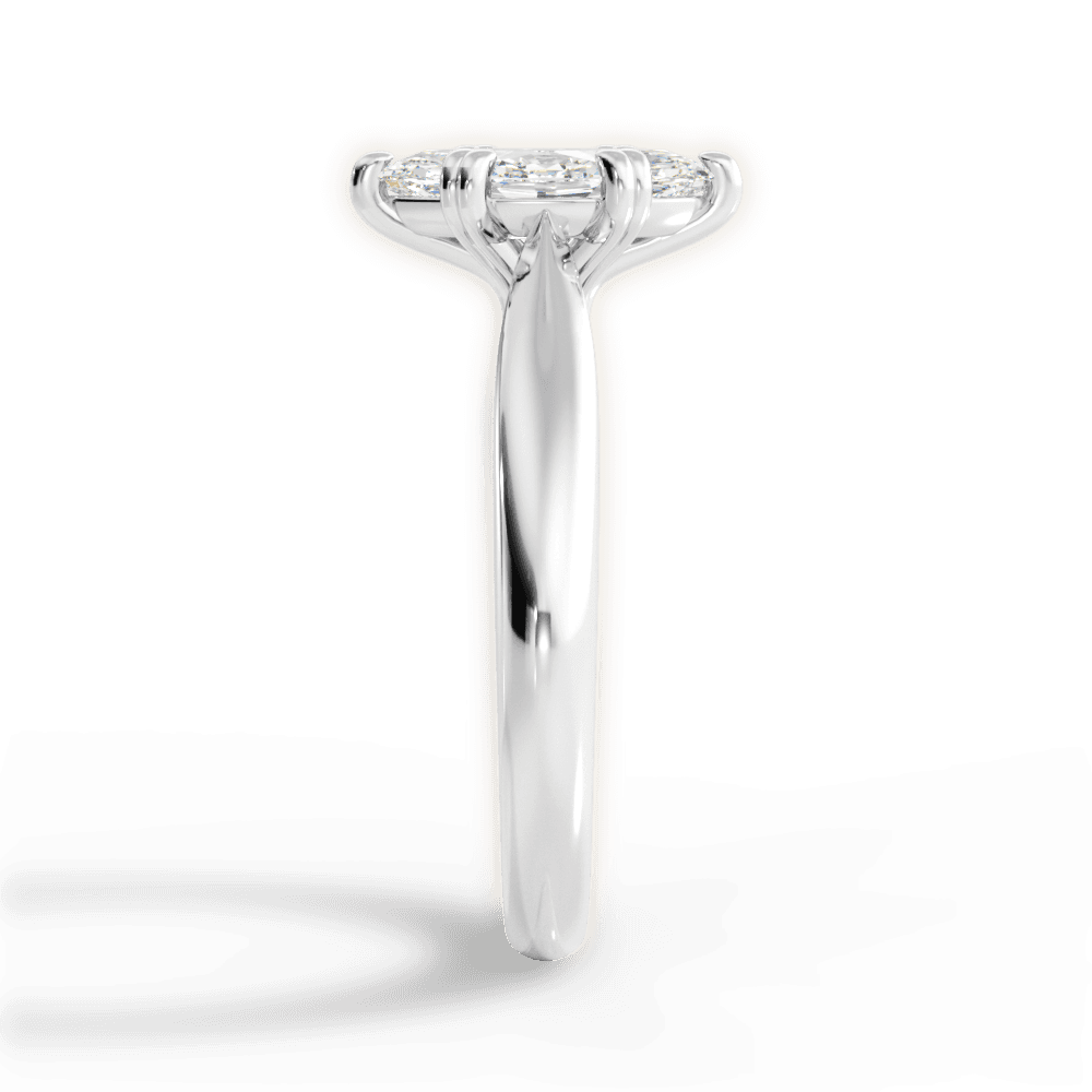 Camila Marquise Cut Lab Grown Diamond Platinum Engagement Ring - View 2