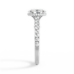 Laura Oval Cut Lab Grown Diamond 18Kt White Gold Engagement Ring - View 4