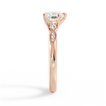 Cassie Heart Cut Lab Grown Diamond 18Kt Rose Gold Engagement Ring - View 4
