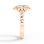 Lacey Marquise Cut Lab Grown Diamond 18Kt Rose Gold Engagement Ring - View 3
