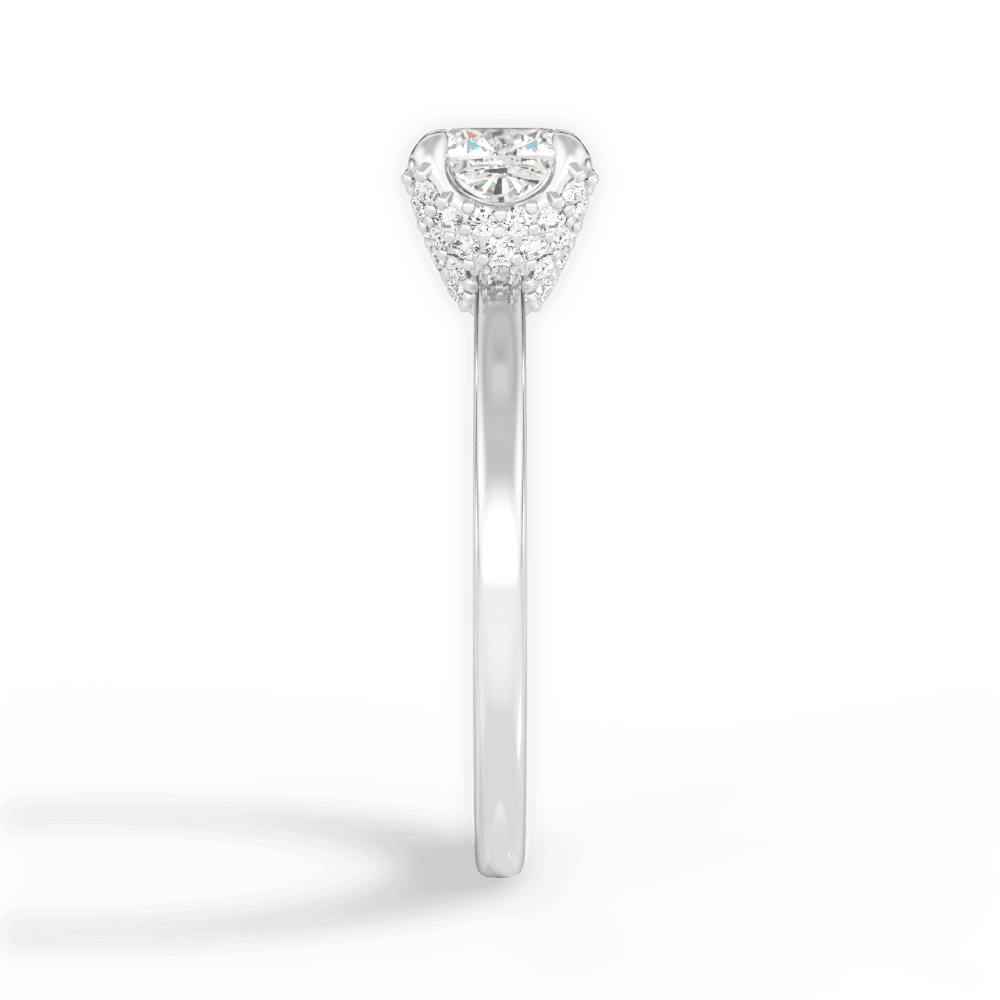 Gemma Cushion Cut Lab Grown Diamond Platinum Engagement Ring - View 4