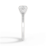 Gemma Cushion Cut Lab Grown Diamond 18Kt White Gold Engagement Ring - View 4
