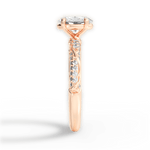 Gloria Oval Cut Lab Grown Diamond 18Kt Rose Gold Engagement Ring - View 4