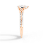 Gail Pear Cut Lab Grown Diamond 18Kt Rose Gold Engagement Ring - View 3