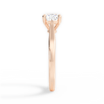 Angie Cushion Cut Lab Grown Diamond 18Kt Rose Gold Engagement Ring - View 2