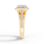 Lillian Oval Cut Lab Grown Diamond 18Kt Yellow Gold Engagement Ring - View 2