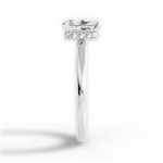 Brianna Radiant Cut Lab Grown Diamond 18Kt White Gold Engagement Ring - View 4