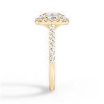 Leah Oval Cut Lab Grown Diamond 18Kt Yellow Gold Engagement Ring - View 2