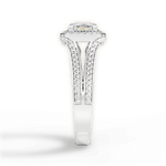 Mackenzie Asscher Cut Lab Grown Diamond Platinum Engagement Ring - View 4