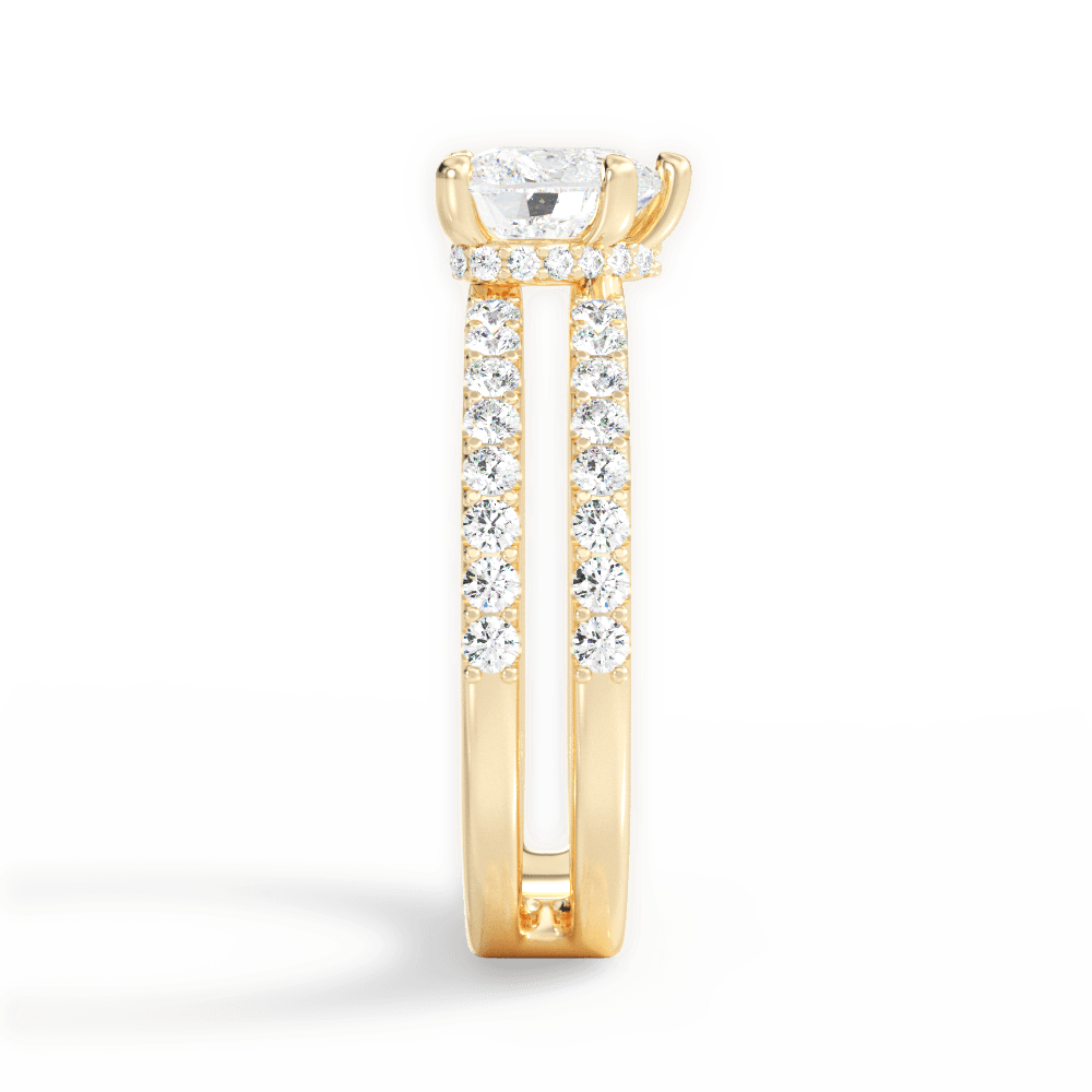 Christie Heart Cut Lab Grown Diamond 18Kt Yellow Gold Engagement Ring - View 3