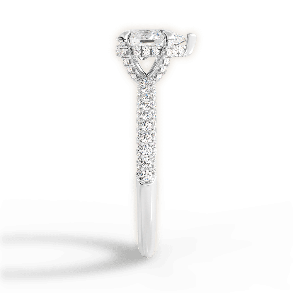 Lisa Pear Cut Lab Grown Diamond 14Kt White Gold Engagement Ring - View 4