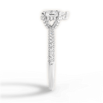 Lisa Pear Cut Lab Grown Diamond 18Kt White Gold Engagement Ring - View 4
