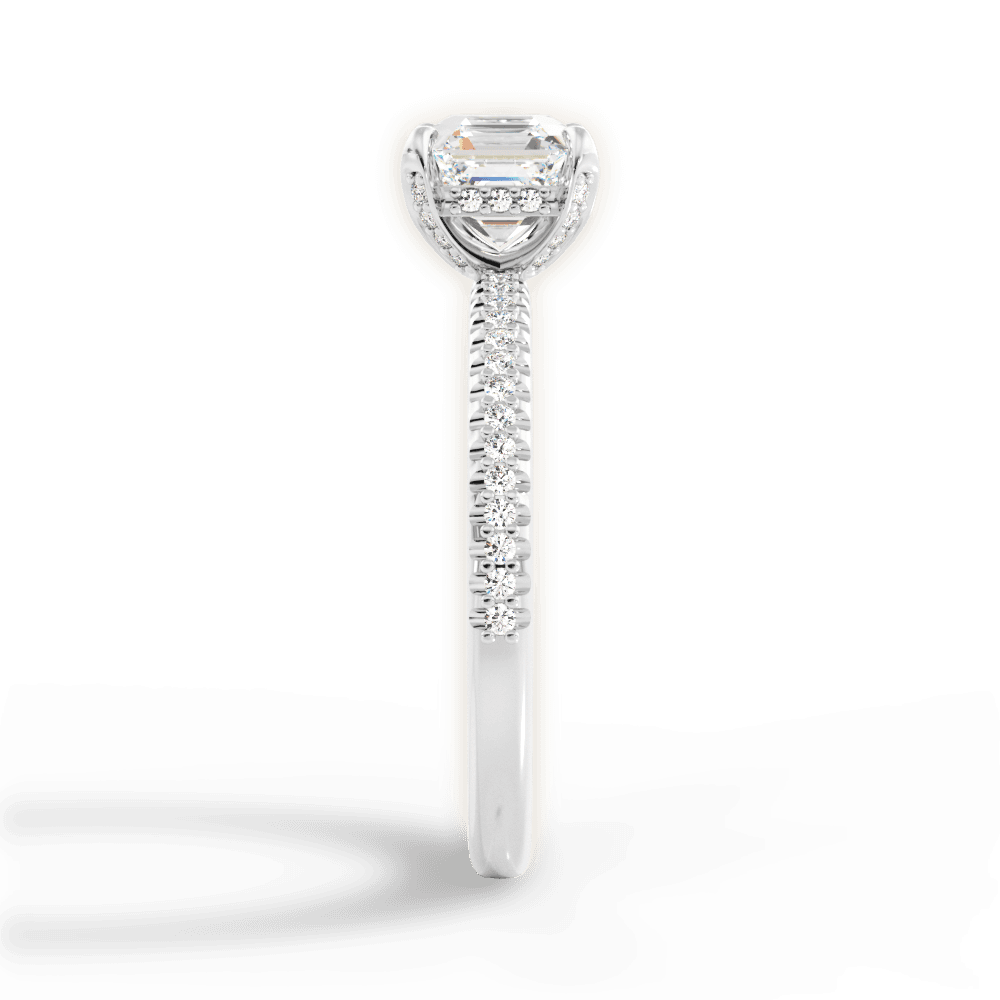 Helen Asscher Cut Lab Grown Diamond 18Kt White Gold Engagement Ring - View 4