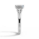Cecilia Emerald Cut Lab Grown Diamond Platinum Engagement Ring - View 2