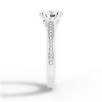 Donna Oval Cut Lab Grown Diamond 18Kt White Gold Engagement Ring - View 2