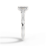 Christina Emerald Cut Lab Grown Diamond Platinum Engagement Ring - View 2