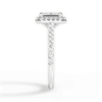 Leah Emerald Cut Lab Grown Diamond 14Kt White Gold Engagement Ring - View 3