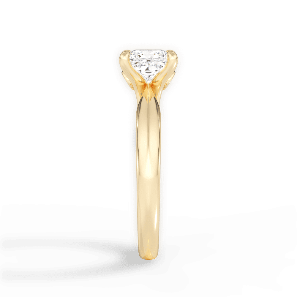 Diana Princess Cut Lab Grown Diamond 18Kt Yellow Gold Engagement Ring - View 3