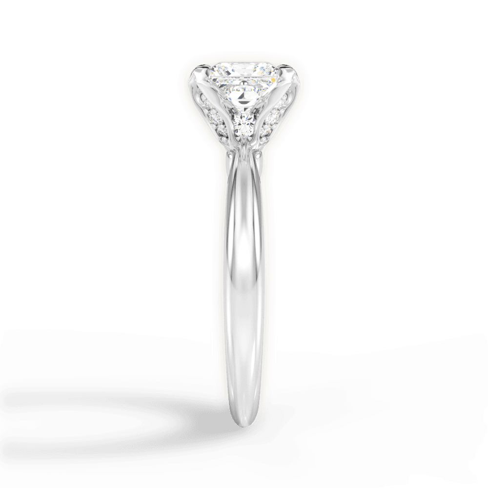 Elaine Princess Cut Lab Grown Diamond Platinum Engagement Ring - View 4