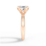 Elaine Radiant Cut Lab Grown Diamond 18Kt Rose Gold Engagement Ring - View 2