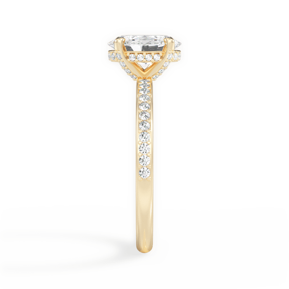 Janice Oval Cut Lab Grown Diamond 18Kt Yellow Gold Engagement Ring - View 3