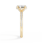 Janice Oval Cut Lab Grown Diamond 18Kt Yellow Gold Engagement Ring - View 3