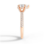 Lisa Pear Cut Lab Grown Diamond 18Kt Rose Gold Engagement Ring - View 3