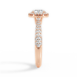 Lucy Round Cut Lab Grown Diamond 18Kt Rose Gold Engagement Ring - View 4