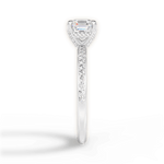 Janice Asscher Cut Lab Grown Diamond Platinum Engagement Ring - View 4