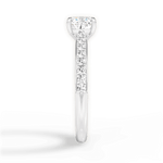 Elizabeth Cushion Cut Lab Grown Diamond Platinum Engagement Ring - View 2