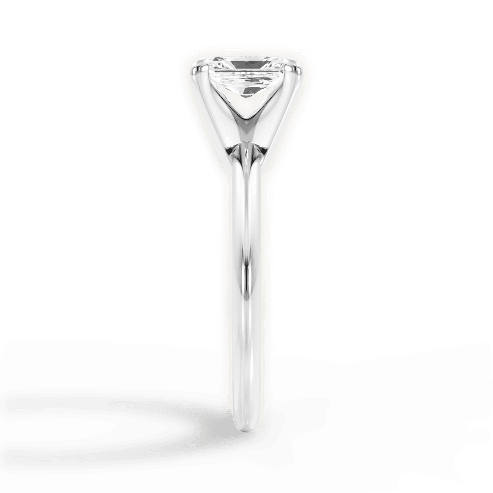 Alicia Radiant Cut Lab Grown Diamond Platinum Engagement Ring - View 4