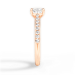 Elizabeth Princess Cut Lab Grown Diamond 18Kt Rose Gold Engagement Ring - View 4