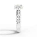Jocelyn Princess Cut Lab Grown Diamond 14Kt White Gold Engagement Ring - View 3