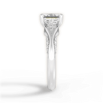 Isabel Emerald Cut Lab Grown Diamond 18Kt White Gold Engagement Ring - View 3