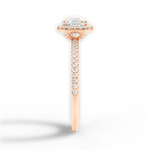 Joanne Asscher Cut Lab Grown Diamond 18Kt Rose Gold Engagement Ring - View 3