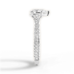 Gabriela Pear Cut Lab Grown Diamond 18Kt White Gold Engagement Ring - View 4