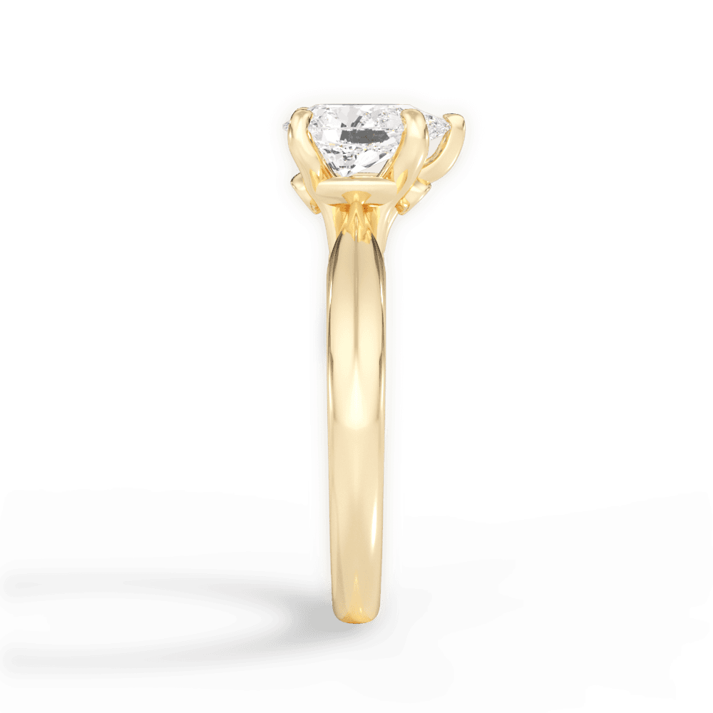 Diana Pear Cut Lab Grown Diamond 18Kt Yellow Gold Engagement Ring - View 4