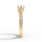 Elise Round Cut Lab Grown Diamond 18Kt Yellow Gold Engagement Ring - View 4