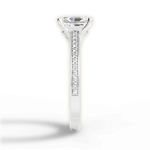 Donna Radiant Cut Lab Grown Diamond 14Kt White Gold Engagement Ring - View 4