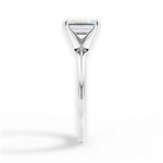 Alicia Emerald Cut Lab Grown Diamond 18Kt White Gold Engagement Ring - View 2