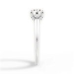 Amanda Round Cut Lab Grown Diamond 18Kt White Gold Engagement Ring - View 3