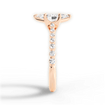 Dana Marquise Cut Lab Grown Diamond 18Kt Rose Gold Engagement Ring - View 4